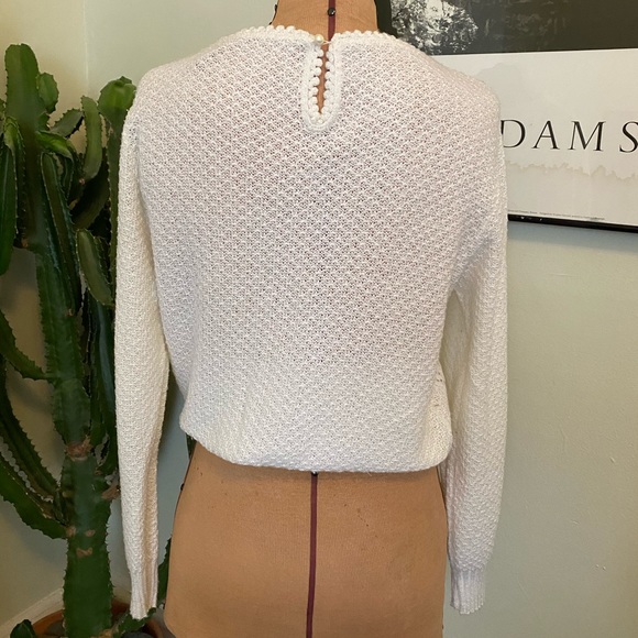 Vintage White Knit Sweater - Picture 4 of 4